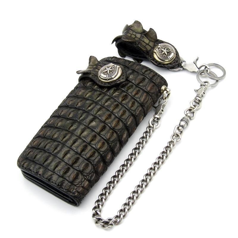 美品 FUNNY ファニー 長財布 ライダースウォレット ナイルクロコ  