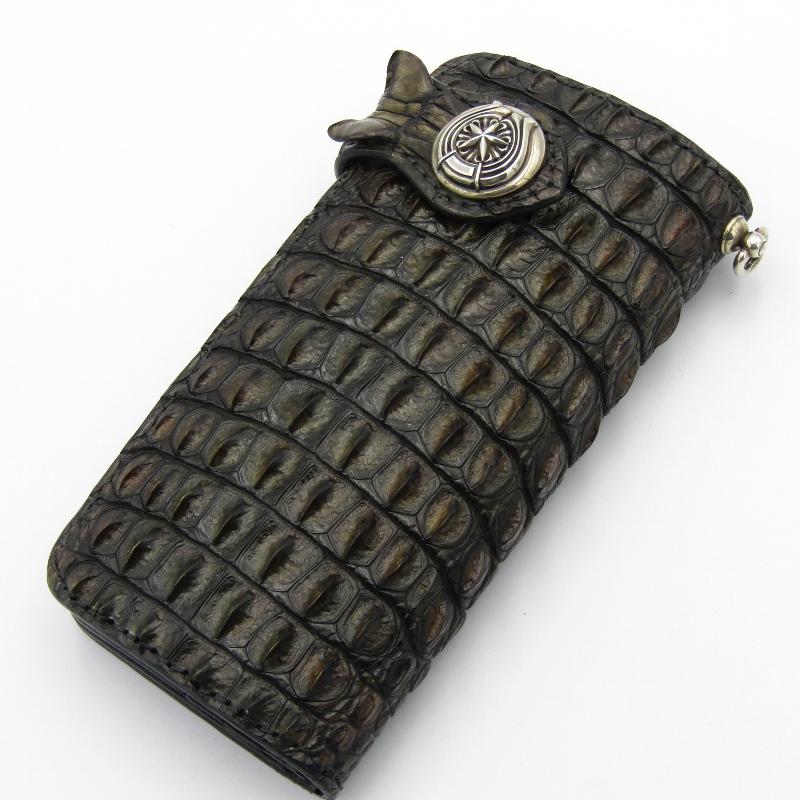 美品 FUNNY ファニー 長財布 ライダースウォレット ナイルクロコ  