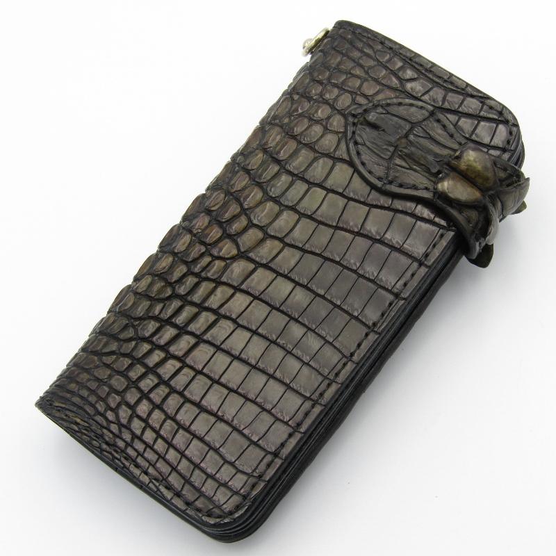 美品 FUNNY ファニー 長財布 ライダースウォレット ナイルクロコ  