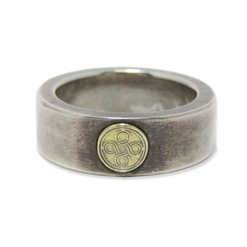良品 CHOLOS チョロス リング SIGNETS RING SILVER K18 19号 良品 CHOLOS チョロス リング SIGNETS RING SILVER K18 19号