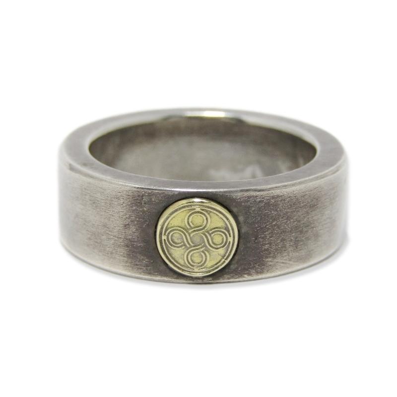 良品 CHOLOS チョロス リング SIGNETS RING SILVER K18 19号 シルバー