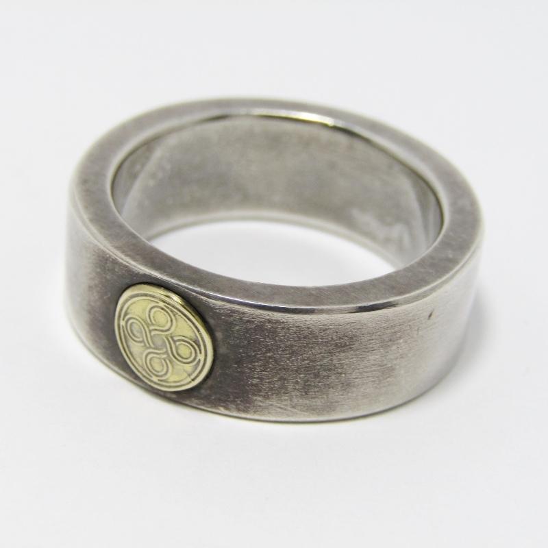 良品 CHOLOS チョロス リング SIGNETS RING SILVER K18 19号 シルバー