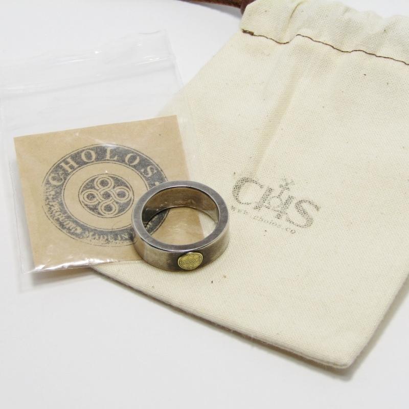 良品 CHOLOS チョロス リング SIGNETS RING SILVER K18 19号 良品 CHOLOS チョロス リング SIGNETS RING SILVER K18 19号