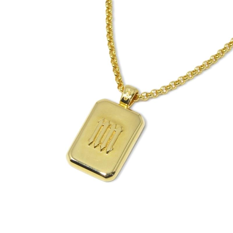 nil due/nil un TOKYO ニルデュエニルアン ネックレス INITIAL SQUARE NECKLACE GOLD スクエア ロゴ  シルバー925 シルバー 中古 30010065 : 30010065 : クラシック - 通販 - Yahoo!ショッピング