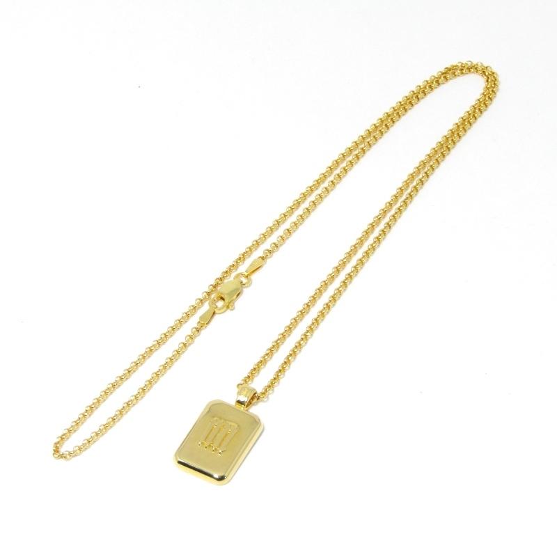 nil due/nil un TOKYO ニルデュエニルアン ネックレス INITIAL SQUARE NECKLACE GOLD スクエア ロゴ  シルバー925 シルバー 中古 30010065