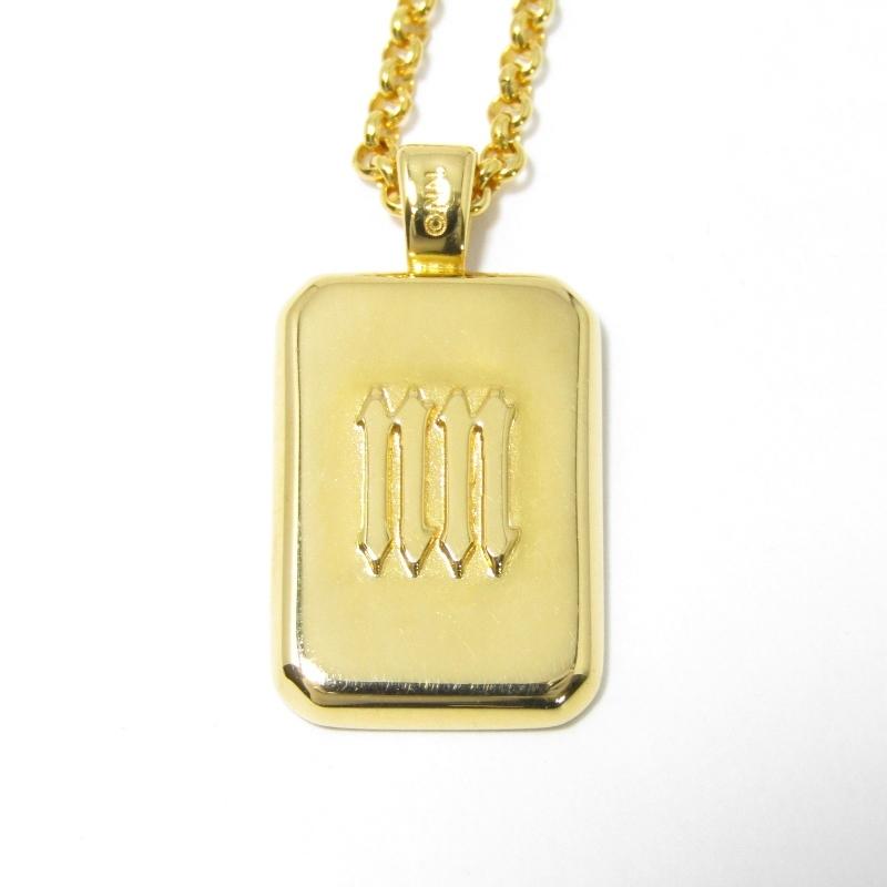 nil due/nil un TOKYO ニルデュエニルアン ネックレス INITIAL SQUARE NECKLACE GOLD スクエア ロゴ  シルバー925 シルバー 中古 30010065