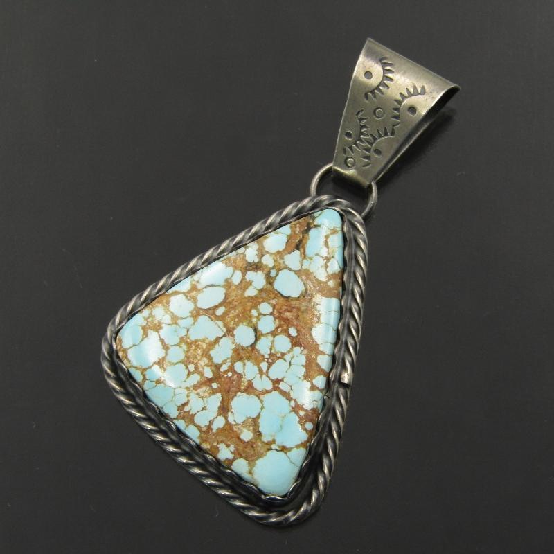 ナバホインディアンジュエリーターコイズペンダントフレッドピータース