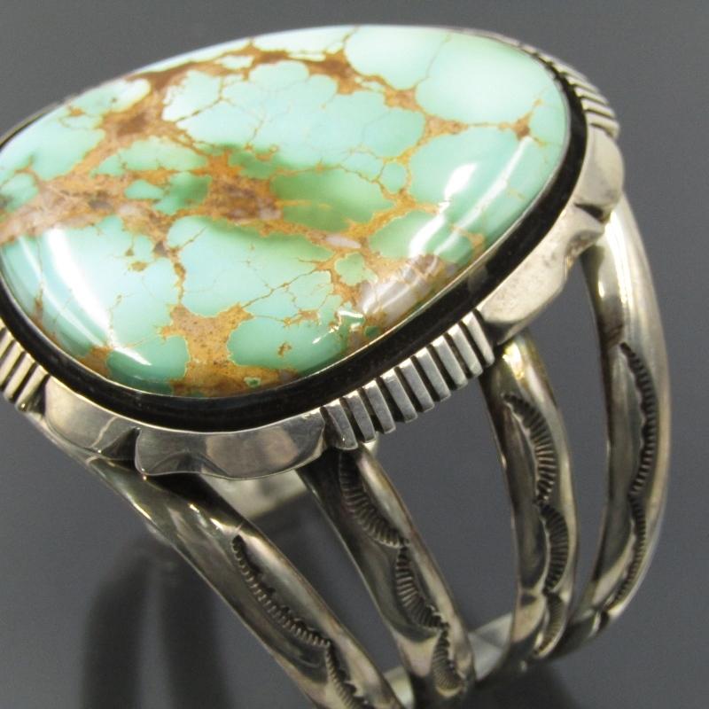 Will Denetdale ナバホ族 バングル 特大ターコイズ シルバー