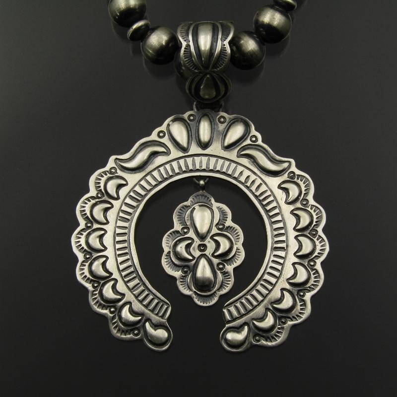 希少✴︎ナバホ ナジャ ネックレス HH刻印 ブラス 真鍮 シルバー