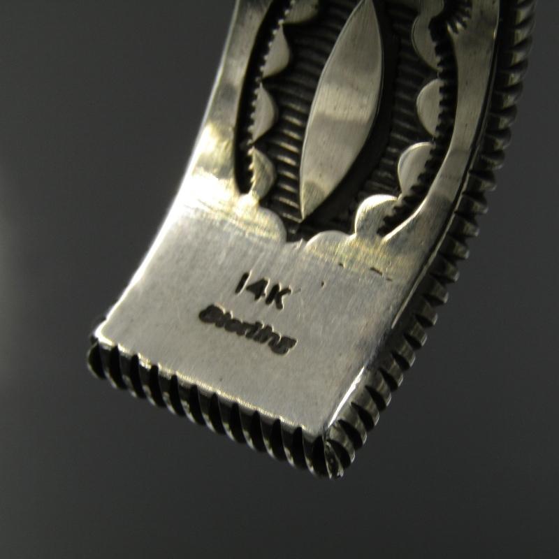 良品 Navajo ナバホ族 バングル ヘビーゲージ 14K ゴールド 良品 Navajo ナバホ族 バングル ヘビーゲージ 14K ゴールド