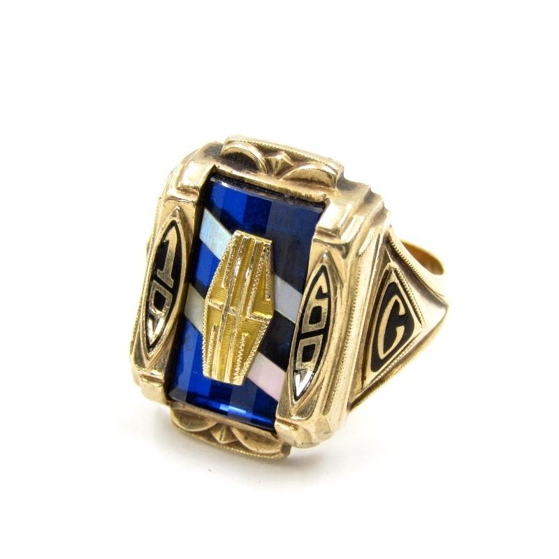 HERFF JONES ハーフジョンズ カレッジリング 1969年 10K スクエア  