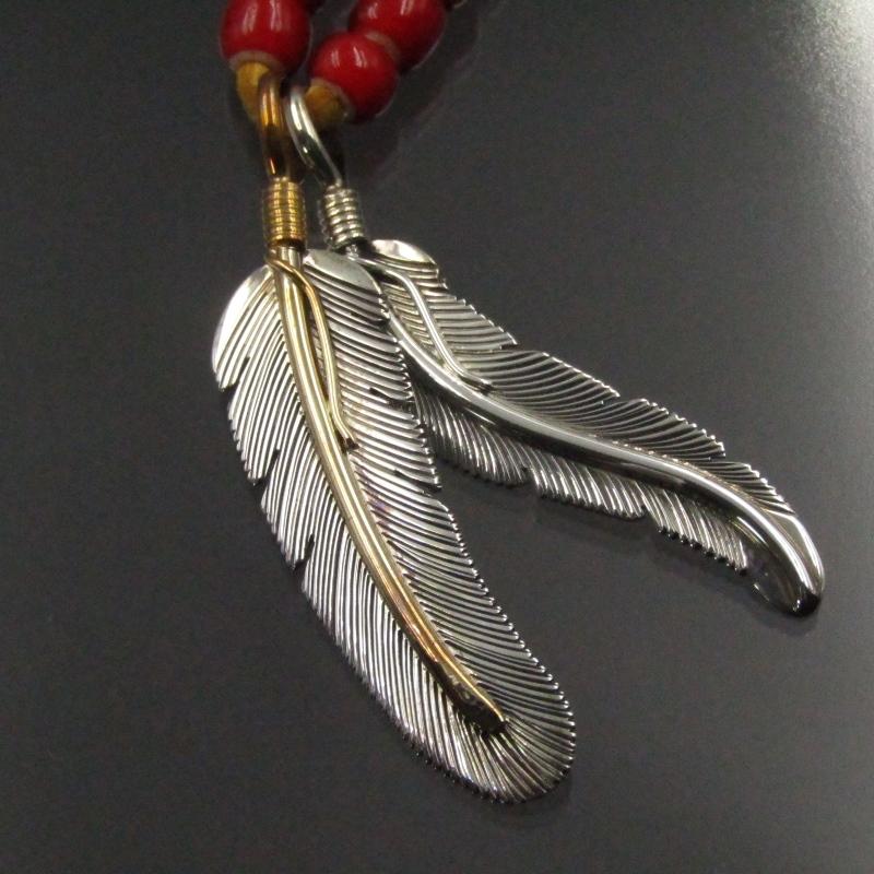 美品 Harvey Mace ナバホ族 ネックレス ダブルフェザー 美品 Harvey Mace ナバホ族 ネックレス ダブルフェザー