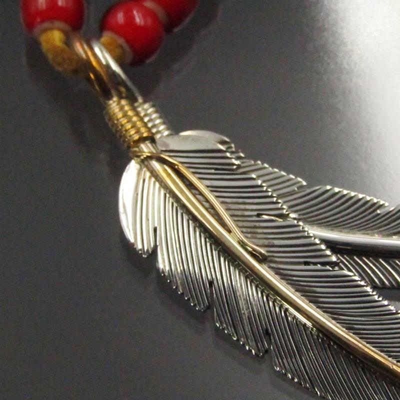 美品 Harvey Mace ナバホ族 ネックレス ダブルフェザー 美品 Harvey Mace ナバホ族 ネックレス ダブルフェザー