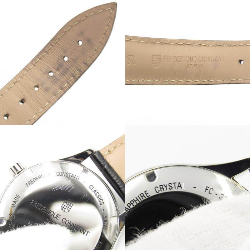 美品 FREDERIQUE CONSTANT 腕時計 電池新品 新品ベルト FREDERIQUE CONSTANT フレデリックコンスタント 用 にぴったりの
