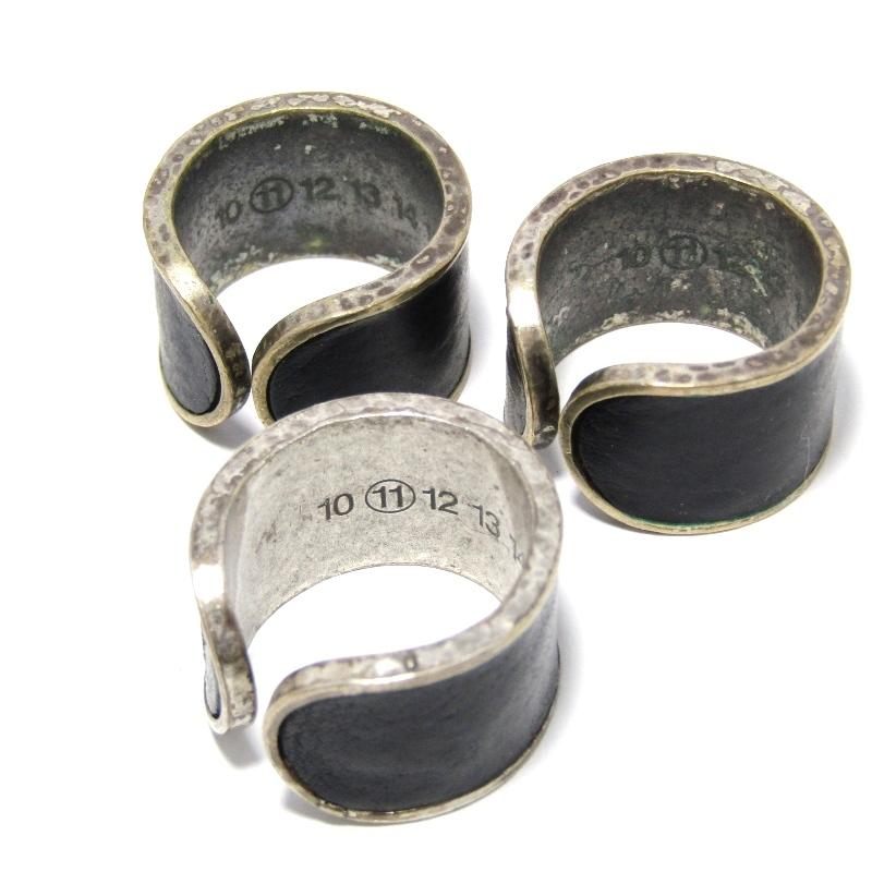 Maison Margiela メゾンマルジェラ リング 3点セット 真鍮 レザー  