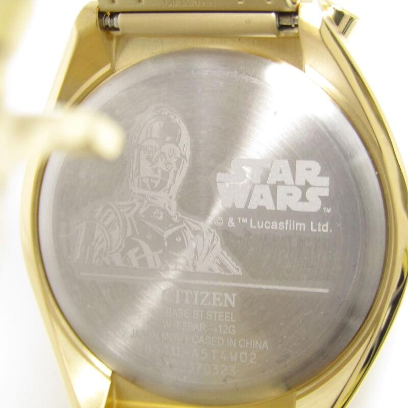 シチズン スターウォーズ C-3PO AN3662-51W未使用腕時計ツノクロノ C-3PO Gold-Tone Dial Stainless Steel Bracelet AN3662-51W