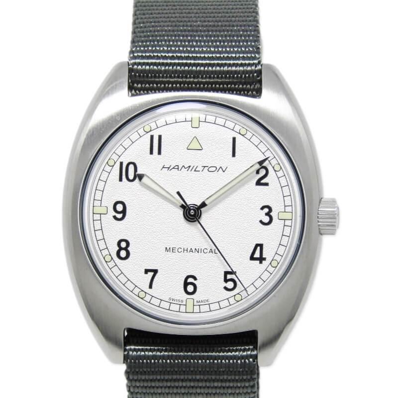ハミルトンカーキアビエーションパイロットパイオニアシルバー手巻き