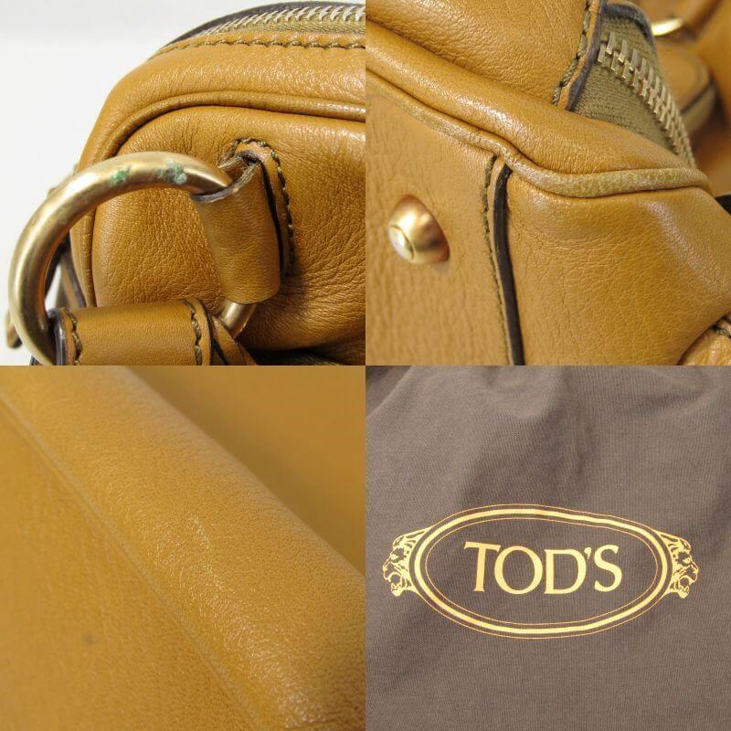 TOD'S トッズ ハンドバッグ マルチポケット レザー ミニボストン TOD'S トッズ ハンドバッグ マルチポケット レザー ミニボストン