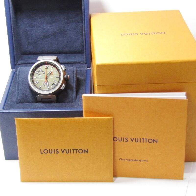 美品 LOUIS VUITTON 腕時計 タンブール アウトドア クロノグラフ GMT 