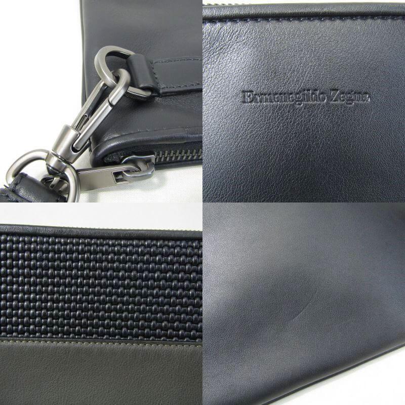 美品 Ermenegildo Zegna エルメネジルドゼニア レザー クラッチ 美品 Ermenegildo Zegna エルメネジルドゼニア レザー クラッチ