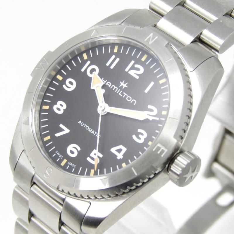 HAMILTON 美品 ハミルトン H70225130 カーキフィールド エクスペ  