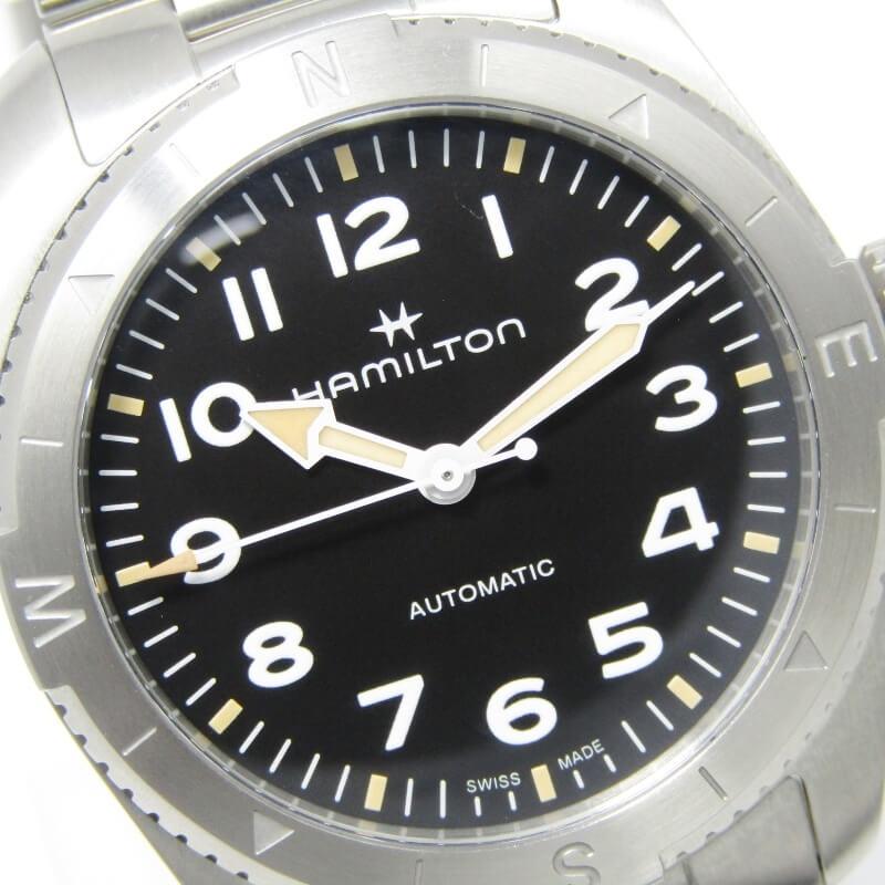HAMILTON 美品 ハミルトン H70225130 カーキフィールド エクスペ  