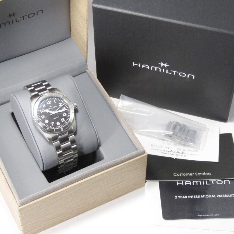 HAMILTON 美品 ハミルトン H70225130 カーキフィールド エクスペ  
