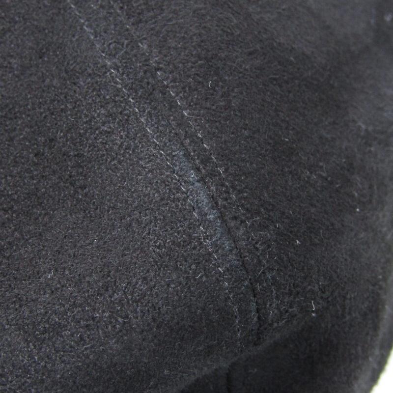 Porter Classic LEATHER SUEDE CASQUETTE 黒
