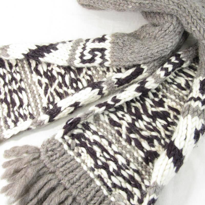 WIND AND SEA ウィンダンシー カウチンマフラー Cowichan Muffler BEIGE WDS-O-COW-24-Q2-KN ...