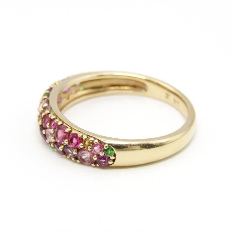 美品 BIZOUX ビズー リング K10YG Bouquet マルチカラージュエル