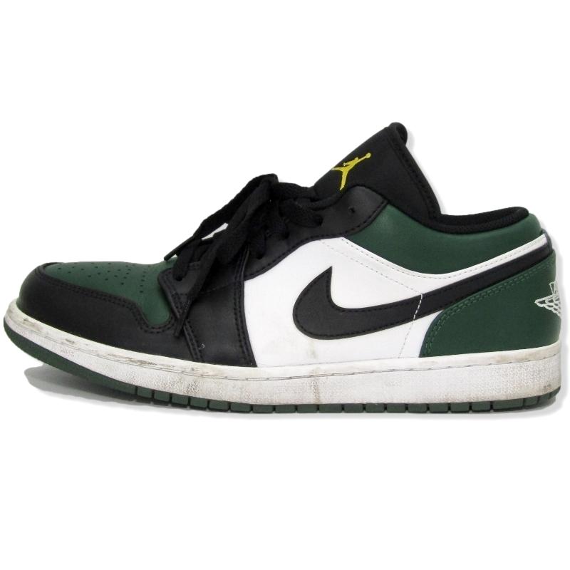 NIKE ナイキ 28cm AIR JORDAN 1 LOW GREEN TOE 553558-371 エア