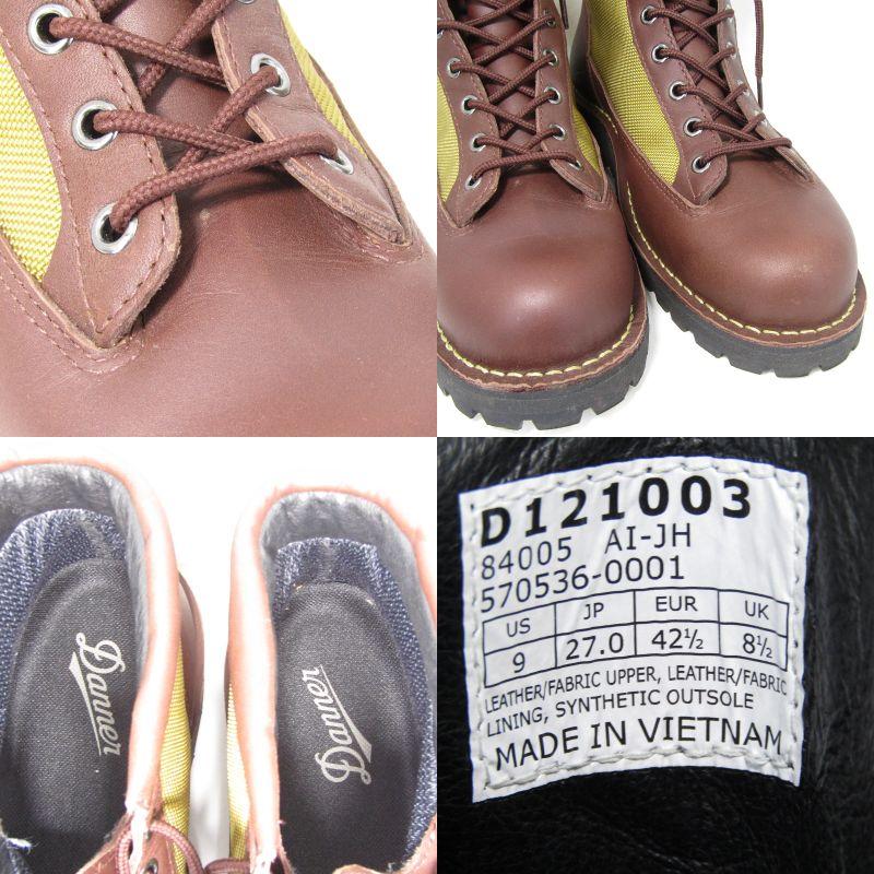 ダナーフィールド　us8 美品　D121003 Danner】 D121003 DANNER FIELD(6H(24.5cm) BLACK/BLACK