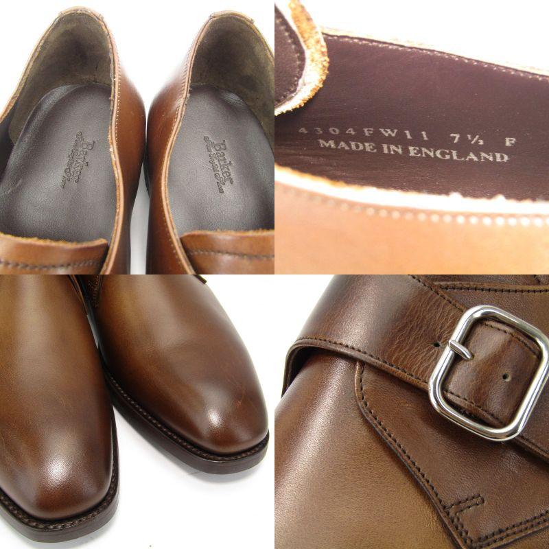 美品 BARKER バーカー UK7.5F MONK SHOE 4304FW11 シングルモンク 