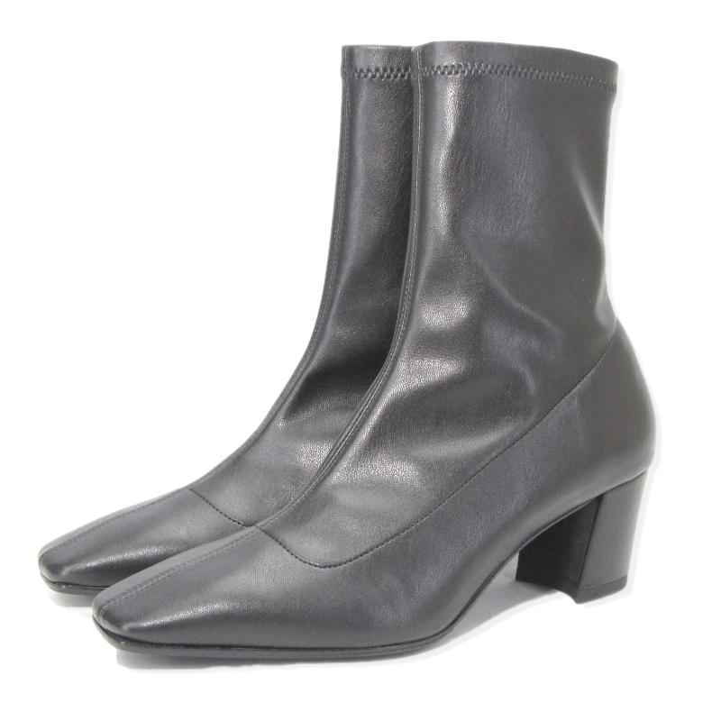 FABIO RUSCONI スクエアトゥショートブーツ37 ○ファビオルスコーニ