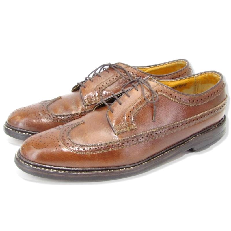 ヴィンテージFLORSHEIM IMPERIALブラウン レザー ウィングチップ