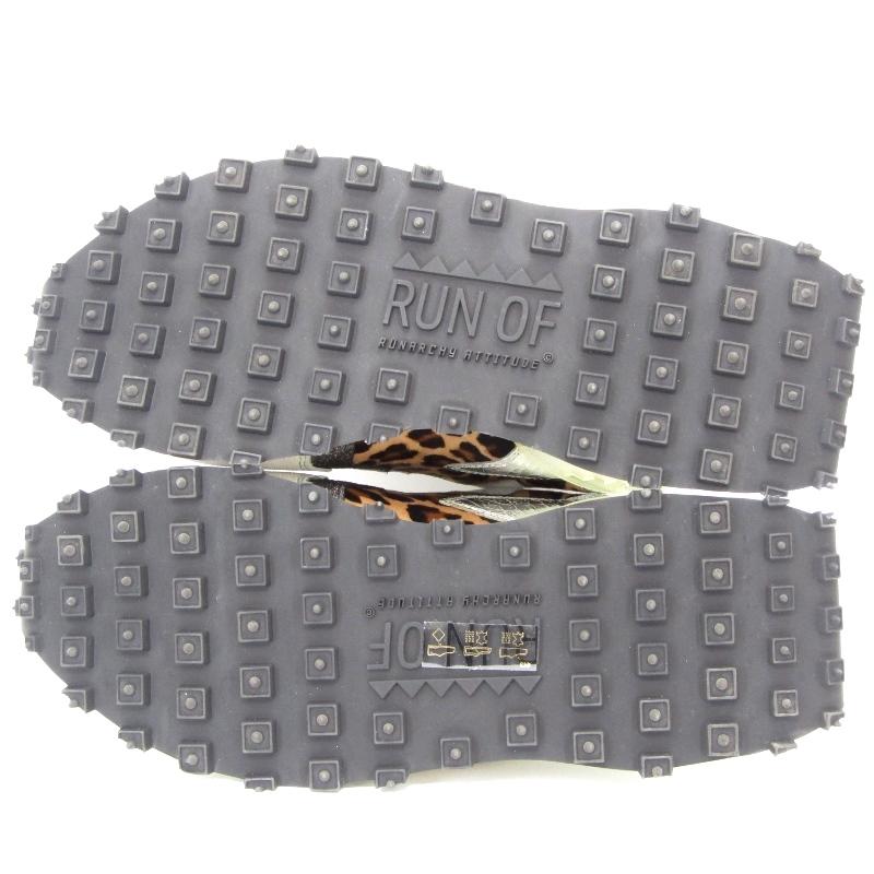 未使用 RUN OF ランオブ 42 SILVER 40050-2 異素材 レザー切替 未使用 RUN OF ランオブ 42 SILVER 40050-2 異素材 レザー切替