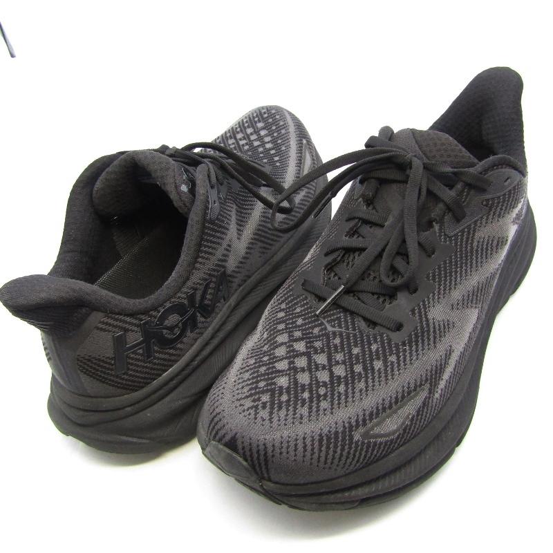 HOKA ONE ONE ホカオネオネ 27.5cm M CLIFTON 9 1127895/BBLC クリフトン ランニングシューズ ブラック 黒  35002708｜classic｜02