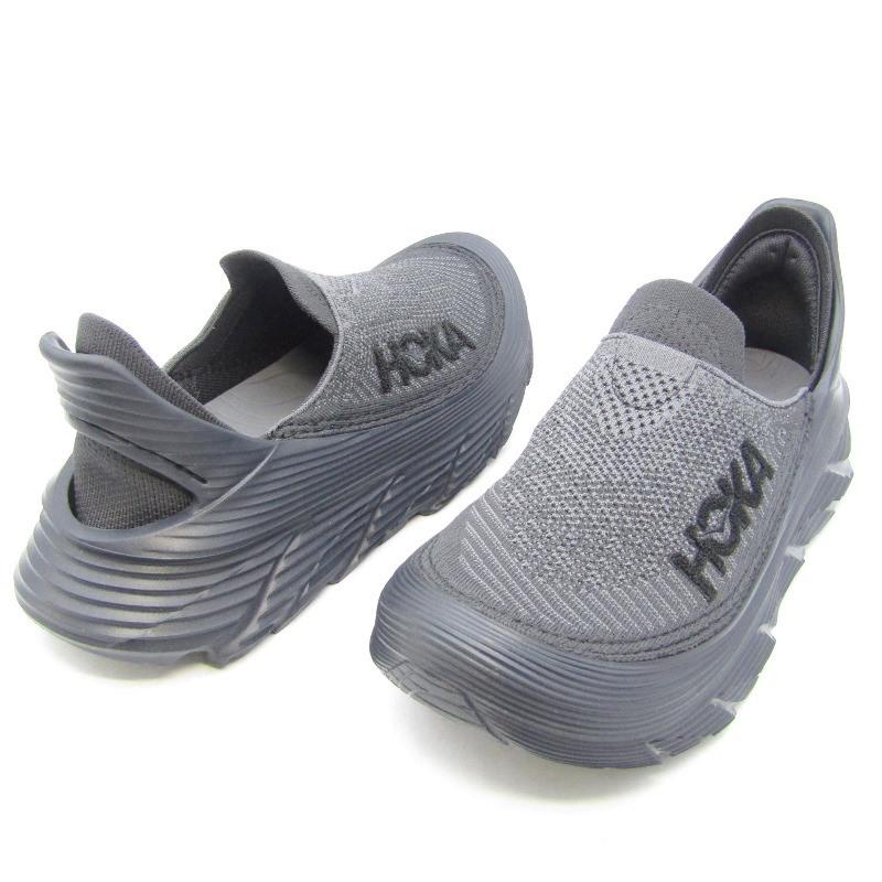 美品 HOKA ONE ONE ホカオネオネ 26cm U RESTORE TC 1134532 リストア スリッポン ランニングシューズ ブラック 黒  35002864｜classic｜02