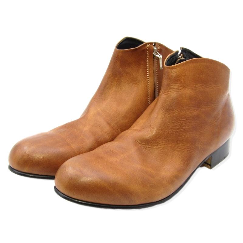 PADRONE 美品 パドローネ 42 サイドジップ ショートブーツ PU7358-1201 