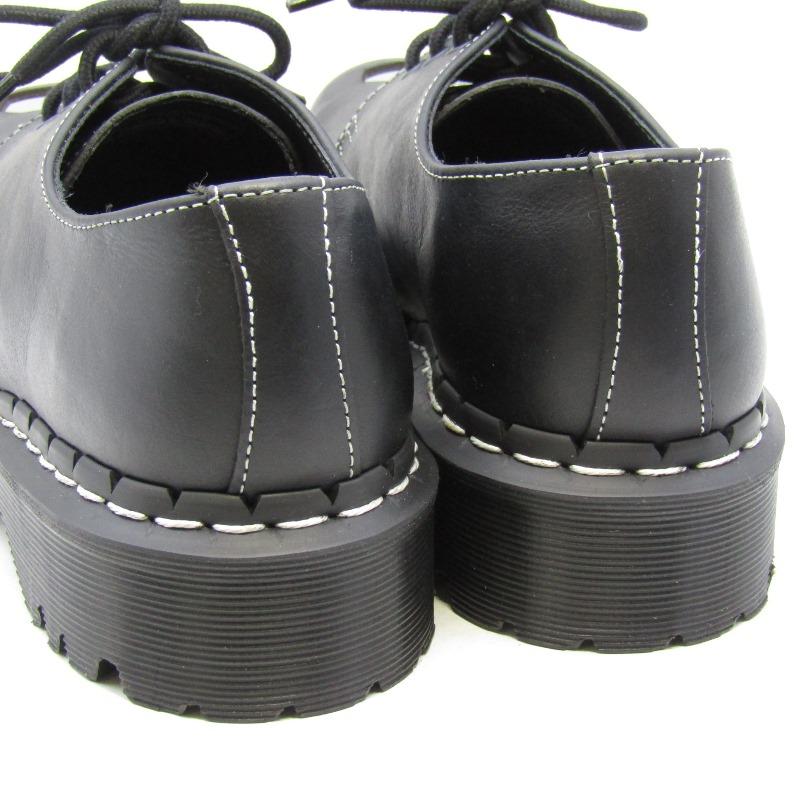 未使用 Dr.Martens ドクターマーチン UK6 3ホールシューズ 1461 ST スチールトゥ オーバードライブレザー ブラック 黒  35003137｜classic｜03