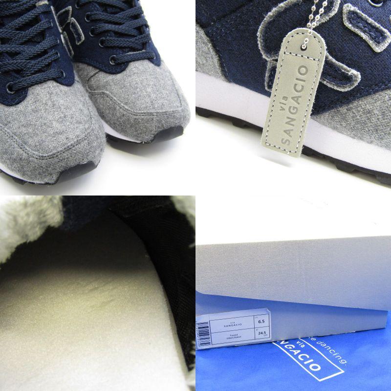 未使用 via SANGACIO ヴィアサンガチオ 24.5cm にゅ〜ず Tweed