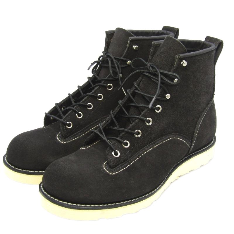 RED 縫いつけよ WING SHOES 02900 ブラック 9 D