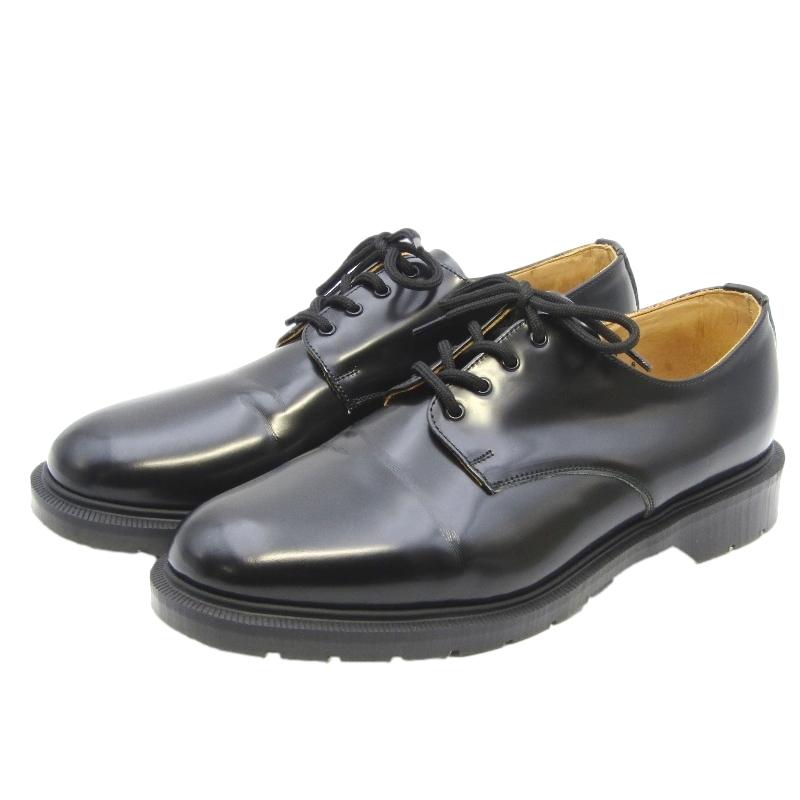 美品 SOLOVAIR ソロヴェアー UK8.5 プレーントゥ 4-996 シャインレザー  