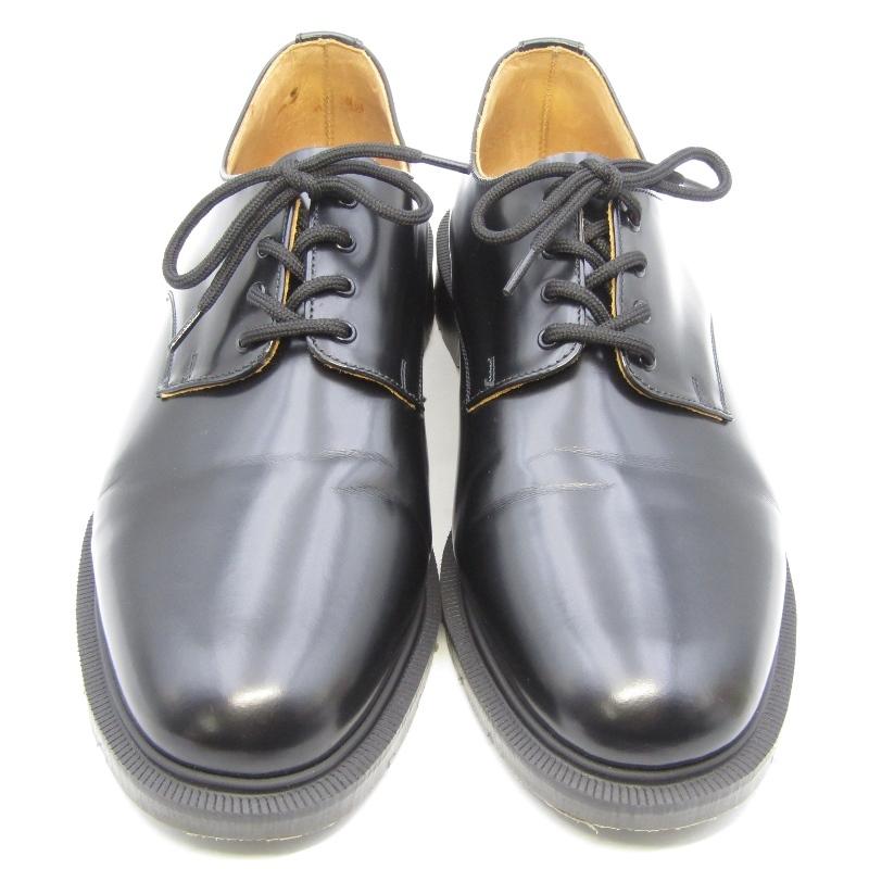 美品 SOLOVAIR ソロヴェアー UK8.5 プレーントゥ 4-996 シャインレザー 