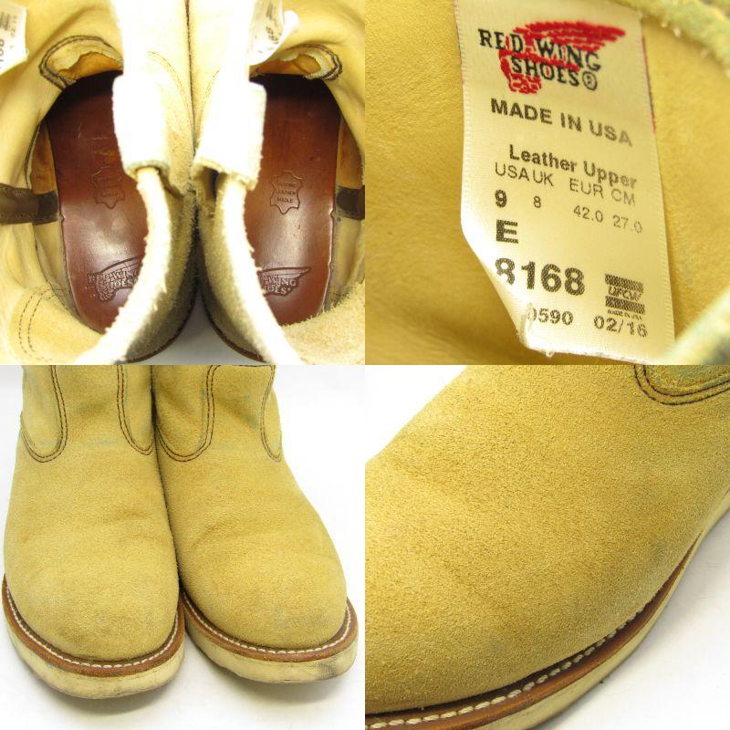 RED WING SHOES REDWING レッドウィング US9E 27cm ペコスブーツ 8168  