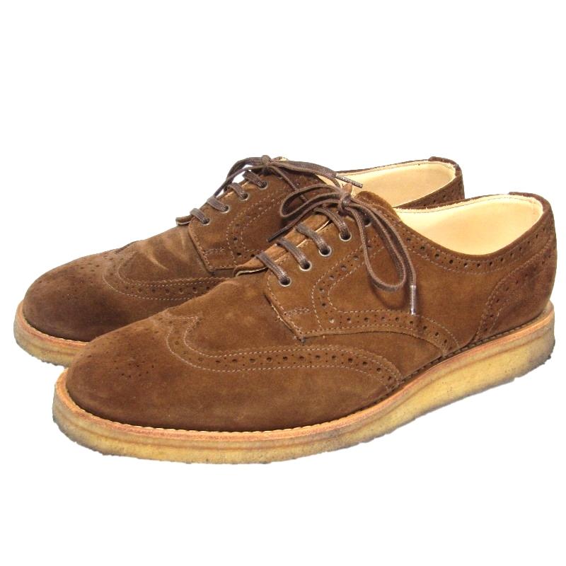 SANDERS hobo × サンダース UK7.5 ウィングチップシューズ HB-F2105 