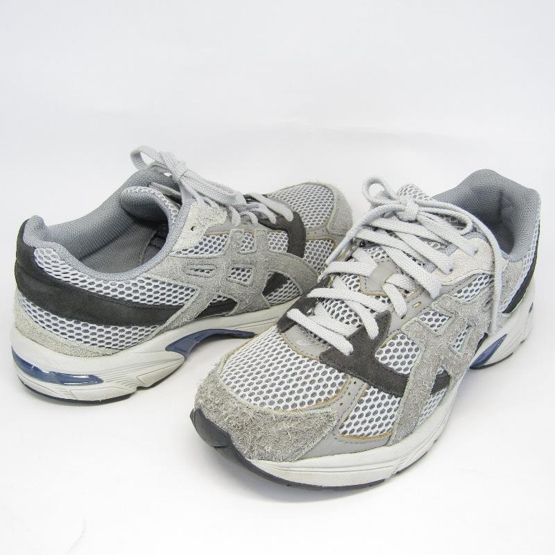 アシックス グレー スエード ショートブーツ 24cm EE アシックス