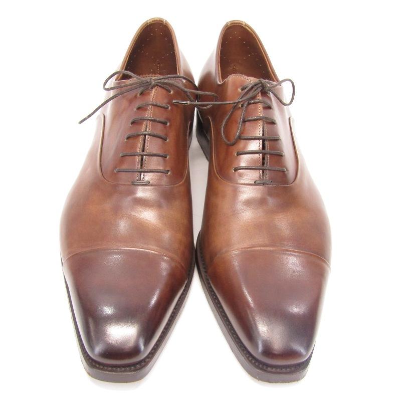 美品 Santoni サントーニ UK8F ストレートチップ 6365 キャップトゥ 内