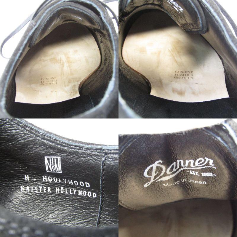 美品 N.HOOLYWOOD × Danner ダナー US9 27cm ポストマンシューズ D214310 エヌハリウッド ダービーシューズ ブラック スエード  35005877 | Danner | 07