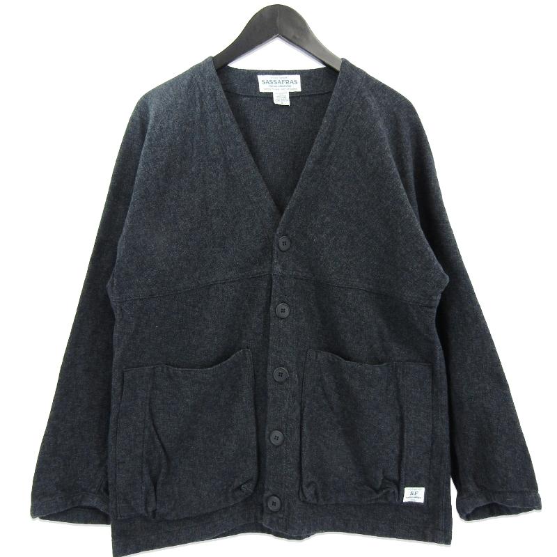 ササフラス　digs crew carde jacket L ジャケット SASSAFRAS(ササフラス) / Digs Crew Carde Jacket -Black- (SF
